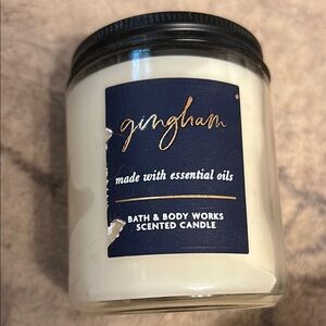 Bath & Body Works Gingham Scented Candle - White and Blue